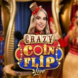 Crazy Coin Flip slot logo by Evolution at Gigaspinz Casino
